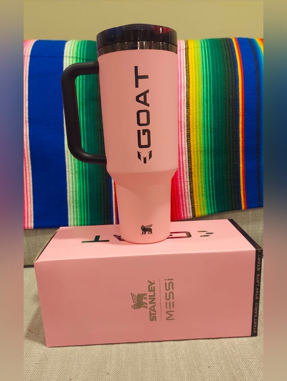 ☆(SET of 2)☆StanleyTHE MESSI GOAT X STANLEY QUENCHER TUMBLER 40 OZ